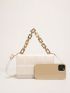 Mini Flap Square Bag Embossed Detail Minimalist