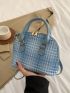 Small Dome Bag Braided Design Double Handle