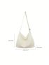 Large Hobo Bag Minimalist With Zipper Adjustable Strap