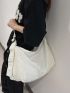 Large Hobo Bag Minimalist With Zipper Adjustable Strap