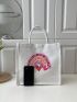 Medium Shopper Bag Heart & Star Graphic Preppy