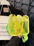 Mini Bucket Bag Clear PVC Chain Yellow