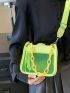 Mini Bucket Bag Clear PVC Chain Yellow