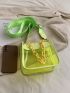 Mini Bucket Bag Clear PVC Chain Yellow