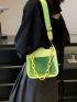 Mini Bucket Bag Clear PVC Chain Yellow