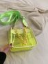 Mini Bucket Bag Clear PVC Chain Yellow