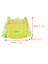 Mini Bucket Bag Clear PVC Chain Yellow