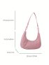 Medium Hobo Bag Solid Color Nylon