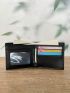 Solid Color Small Wallet Ultra Thin Fold Over