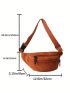 Medium Waist Bag Solid Color With Adjustable Strap