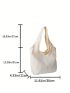 Small Shoulder Tote Bag Beige Minimalist For Daily