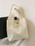 Small Shoulder Tote Bag Beige Minimalist For Daily