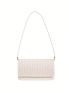 Small Straw Bag Colorblock Flap For Vacation