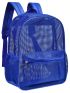 Heavy Duty Semi-Transparent Mesh Backpack, See Through College Backpack with Padded Shoulder Straps for Swimming, Outdoor Sports