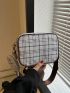 Mini Geometric Pattern Square Bag With Coin Purse