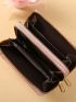 Women's Small Crossbody Wallet, Multi Zippers Metal Decor Shoulder Bag For Phone, Portable Handbag