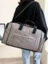 Large Fashion Travel Bag Double Handle Zipper Polyester