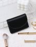 Black Classic Card Holder Flap PU