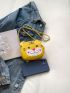 Cute Small Crossbody Bag Cartoon Shape Bag Ladies Pu Shoulder Bag