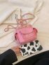 Mini Bucket Bag Quilted Detail Top Handle Chain Zipper PU