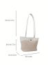 Small Shoulder Bag Colorblock Double Handle Metal Decor For Women