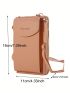 Women's Long Handheld Large Capacity Mobile Phone Wallet Zipper One Shoulder Crossbody Bag