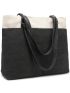 Women Laptop Tote Bag with 15.6 Inch Computer Compartment Zipper Pockets Large Capacity Canvas Shoulder Handbag Purse