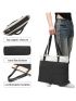 Women Laptop Tote Bag with 15.6 Inch Computer Compartment Zipper Pockets Large Capacity Canvas Shoulder Handbag Purse