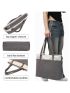 Women Laptop Tote Bag with 15.6 Inch Computer Compartment Zipper Pockets Large Capacity Canvas Shoulder Handbag Purse