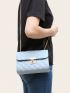 Ladies Quilted Crossbody Bag, Fashionable Chain Clutch Bag, Shoulder Bag, Square Bag