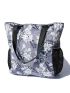 ESVAN Original Floral Water Resistant Large Tote Bag Shoulder Bag for Gym Beach Travel  Work Yoga Nurse Teacher Daily Bags