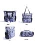 ESVAN Original Floral Water Resistant Large Tote Bag Shoulder Bag for Gym Beach Travel  Work Yoga Nurse Teacher Daily Bags