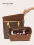 Felt Storage Bag, Coffee Brown Inner Support Bag , Makeup Bag Insert Organizer