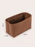 Felt Storage Bag, Coffee Brown Inner Support Bag , Makeup Bag Insert Organizer