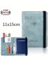 Passport Case Letter Embossed Multi-Function Multi-Compartment Travel Rfid Passport Bag