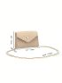 Mini Flap Square Bag Fashionable Crocodile Embossed Chain Felt