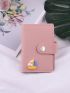 Boat Decor Card Holder Snap Button Pink