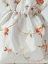 Unique Floral Embroidery Drawstring Bucket Bag - Mini Vacation Coin Purse