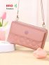 Women's Small Crossbody Wallet, Multi Zipper Metal Decor Shoulder Bag For Phone, Portable Hand Bag