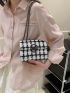 Mini Square Bag Plaid Pattern Flap Chain