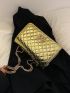 Small Square Bag Quilted Detail Flap Chain