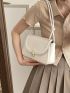 Small Flap Square Bag Turn Lock Elegant