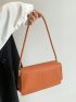 Small Flap Square Bag Crocodile Embossed Minimalist