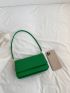 Small Flap Square Bag Crocodile Embossed Minimalist