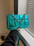 Mini Flap Square Bag Geometric Embossed Metallic Funky