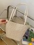 Medium Straw Bag Paper Double Handle Vacation