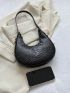 Small Hobo Bag Crocodile Embossed Fashion Style