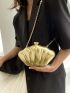 Mini Dome Bag Crocodile Embossed Metallic PU Funky