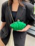 Mini Dome Bag Crocodile Embossed Metallic PU Funky