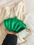 Mini Dome Bag Crocodile Embossed Metallic PU Funky